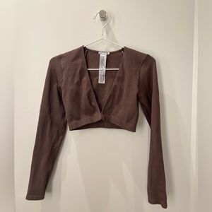 Zara Long Sleeve Crop Top
